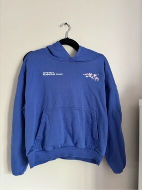 Mystique Boutique Blue Floral Logo Hoodie